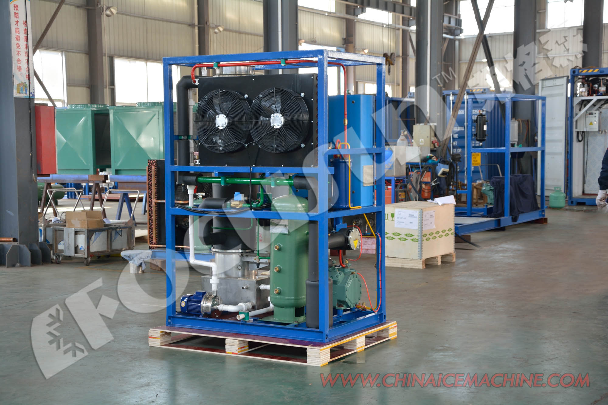 Commercial Tube Ice Machine with 1 Ton Daily Production Capacity and Siemens PLC