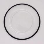 Gold Beaded Clear Acrylic Charger Plates Round Plate Gold Rim 33CM