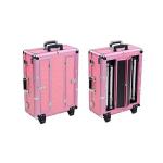 Aluminum Cosmetic Travel Case , Professional Makeup Vanity Box With Lights