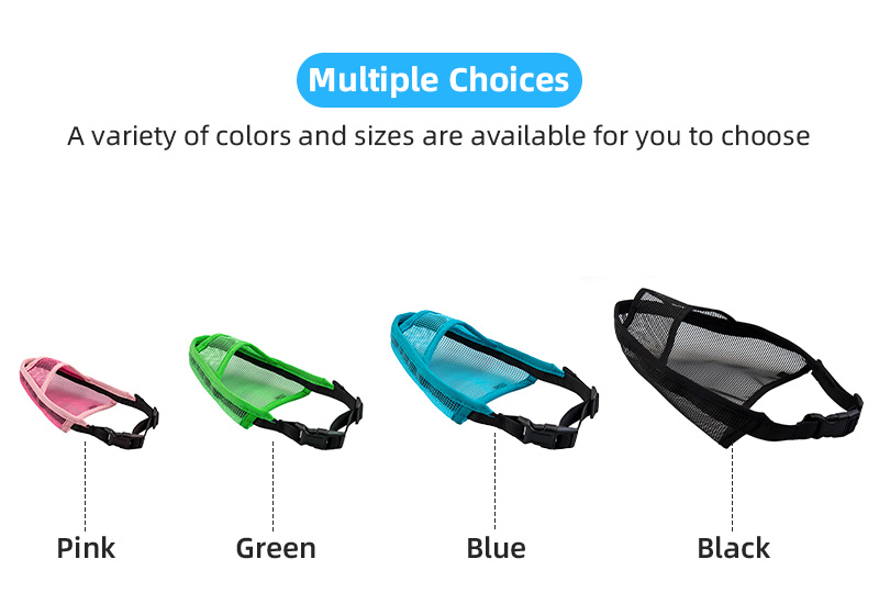 Fake Nylon Dog Pet Muzzles Anti Bite Outdoor Mesh Dog Muzzle