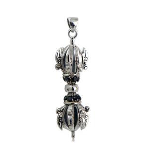 China Men's Jewelry Vintage Old Sterling Silver Amulet Pendant Necklace (N029293W) wholesale