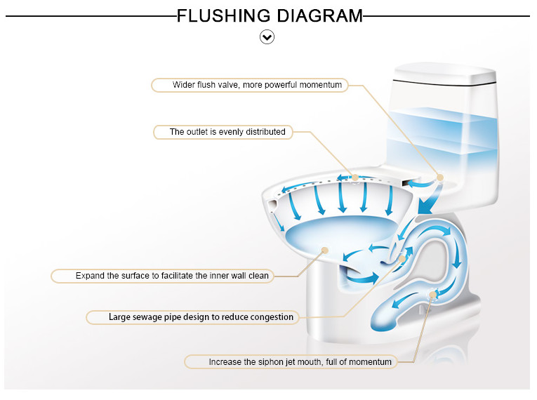 Bathroom Single Piece Toilet sanitary ware 1 hole siphonic WC