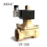 2W-50K pilot operating 2 inch brass water solenoid valve 220VAC