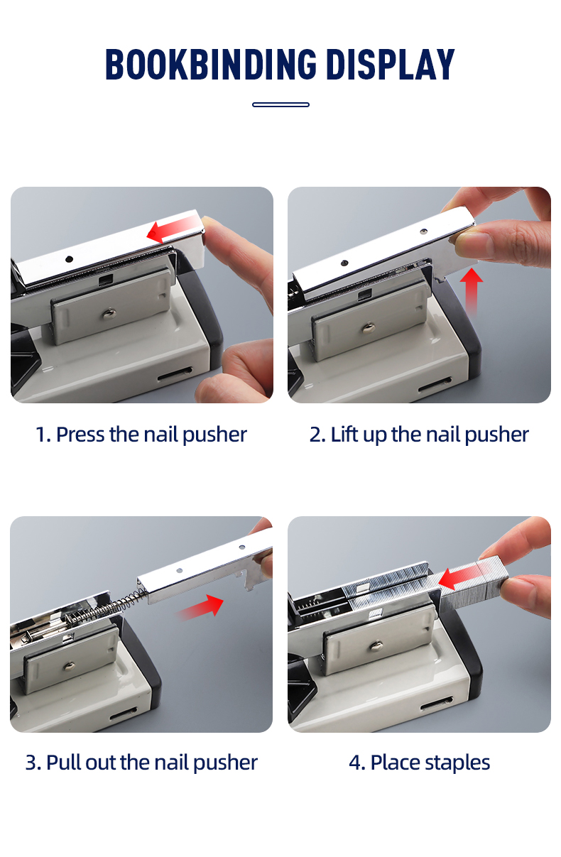 Manual Heavy Duty Stapler Machine for Office High Capacity 100 Sheets Big Book Stapler