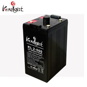 China Vrla Mf Gel Lead Acid Deep Cycle Battery 2v 500ah Solar Charge Ups Eps Battery wholesale