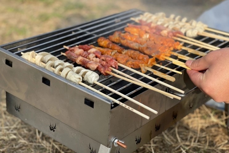 Outdoor Non Stick Crimped Woven Wire Mesh 201 Stainless Bbq Grill