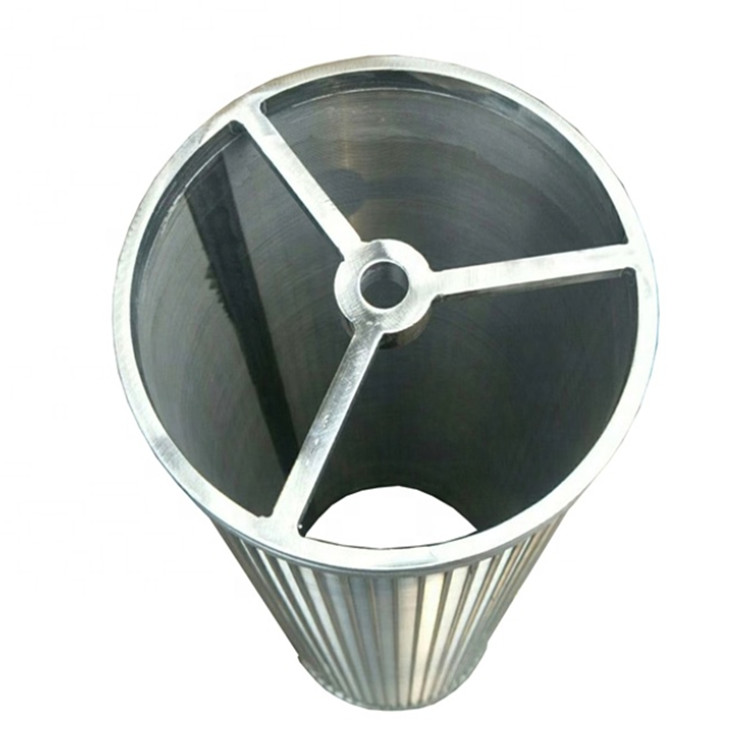 AISI Stainless Steel Cylinder 6.0mm Slot Wedge Wire Screen Filter 1mm Thickness
