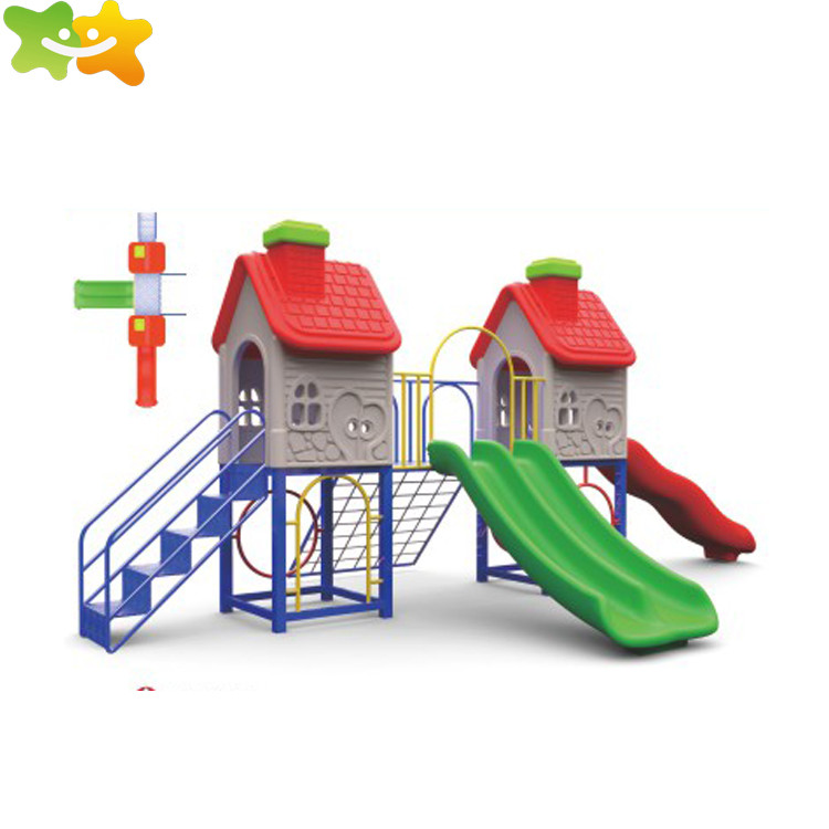 Outside Playground Plastic Children 'S Slide Swing With Play House
