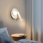 Bedside reading wall lamp acrylic ball Nordic bedroom bed board light living