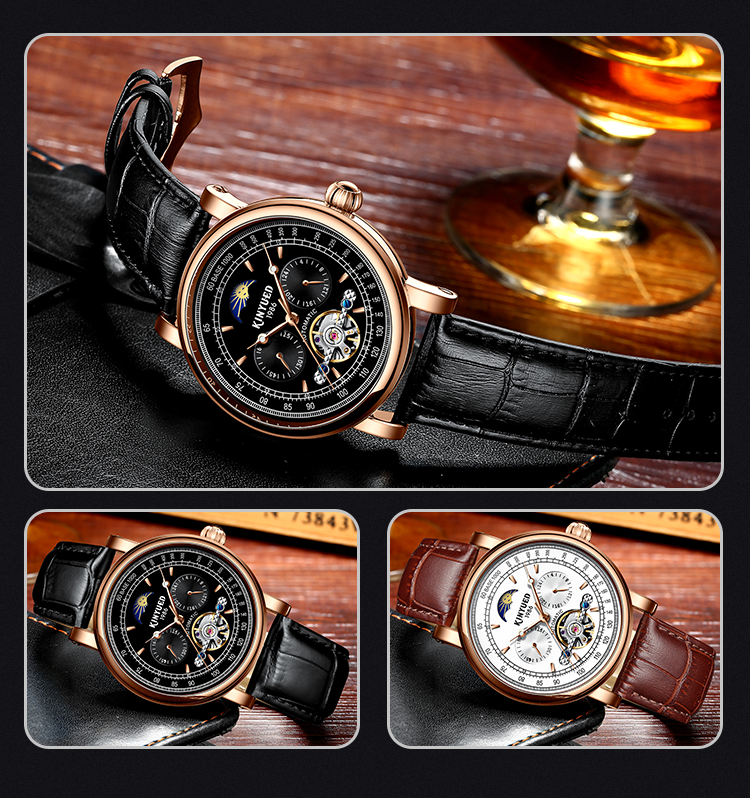 KINYUED big flywheel watch male waterproof business men's automatic mechanical watch