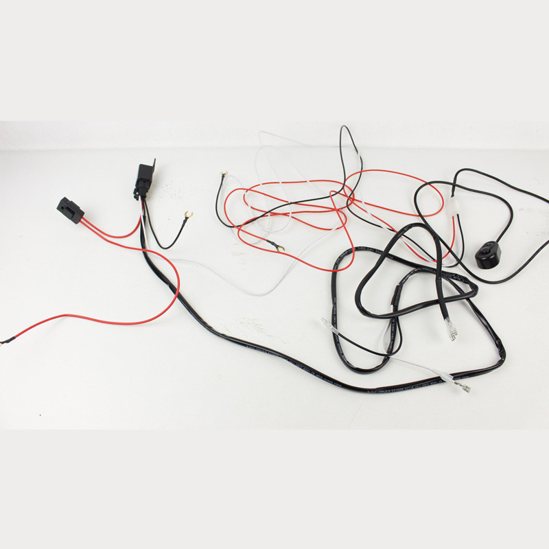 Onedrive 12V 40A Electric Vehicle Cable With Switch LED Work Spotlight