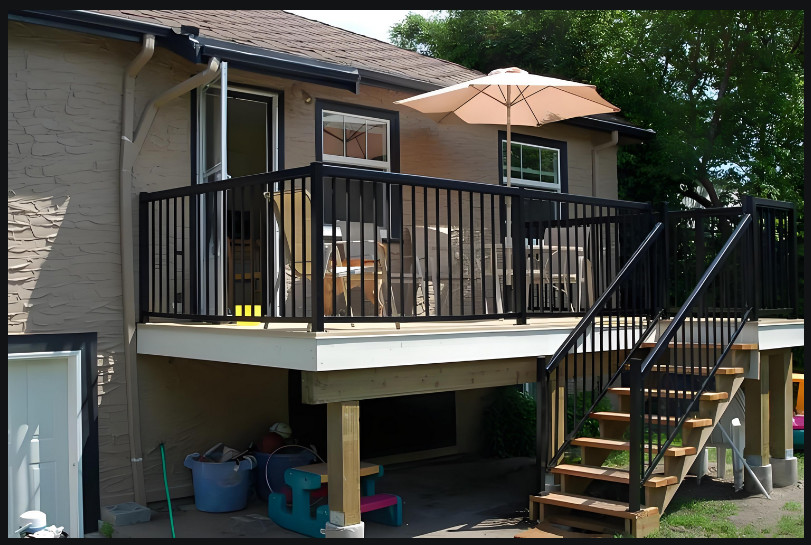 ANSI Compliant Aluminium Guard Rail with Glass Panel Balcony Stair Safety