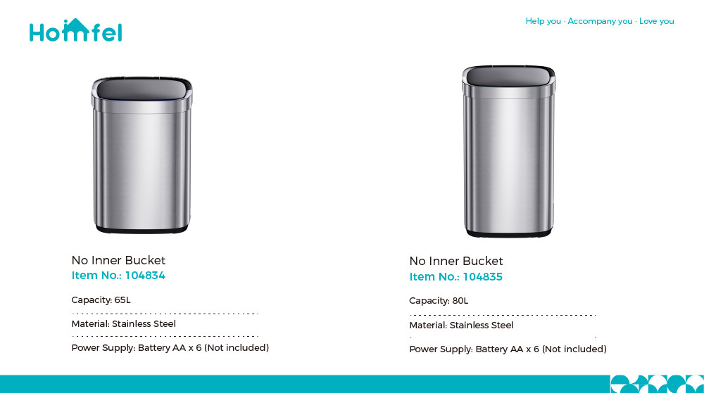Household 65L Touchless Smart Sensor Waste Bin for Office Kitchen Stainless Steel Automatic Garbage Container