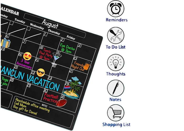 Flexiable Rubber Magnetic Dry Erase Menu Board 16x12" With Bright Chalk Markers