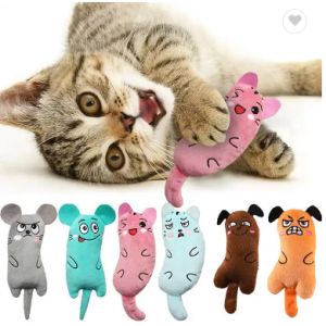 China Cat Toys Cute Funny Soft Plush Doll Chewing With Catnip wholesale