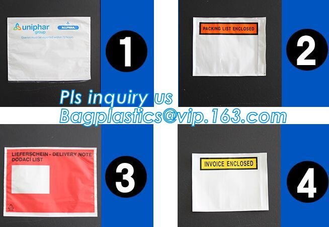 DHL Packing List Envelope, Paper Courier Bags, Mailing Bag, FedEx Zip lockk packing list envelope, Custom printing PE pack