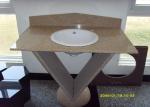 Yellow Beige Honed Granite Countertops , Granite Stone Kitchen Countertops