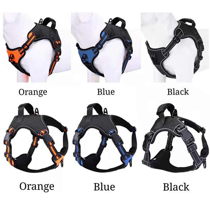 Colorful Pet Harness Adjustable Reflective Ventilated Dog Neck Harness OEM ODM