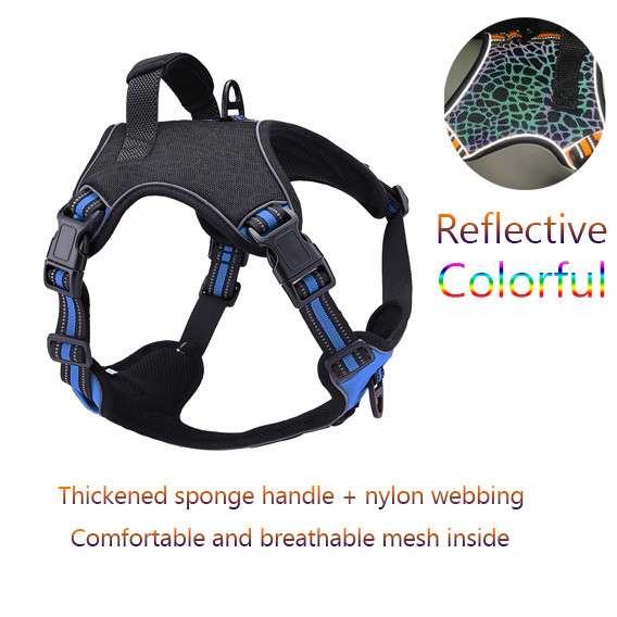 Colorful Pet Harness Adjustable Reflective Ventilated Dog Neck Harness OEM ODM