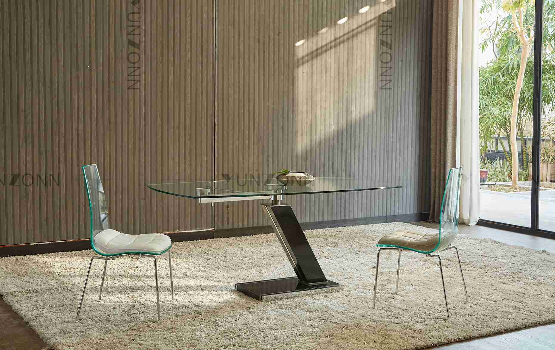 Extensional Irregularly Shaped Rotating Top Dining Table Save Space For Dining Room