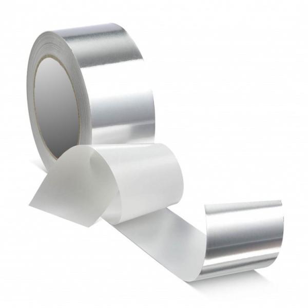 18N/25mm Adhesion To Steel 50m Length Aluminum Foil Duct Tape Strong Holding
