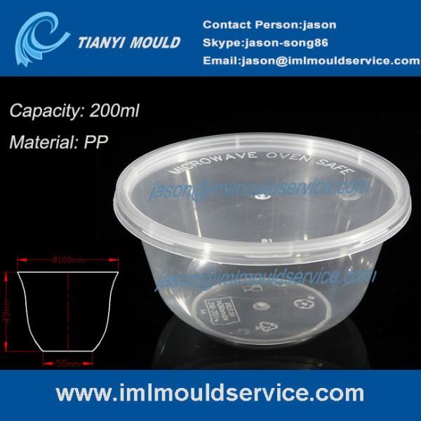 Sales of 200ml small disposable plastic bowls mold /food container bowl mould