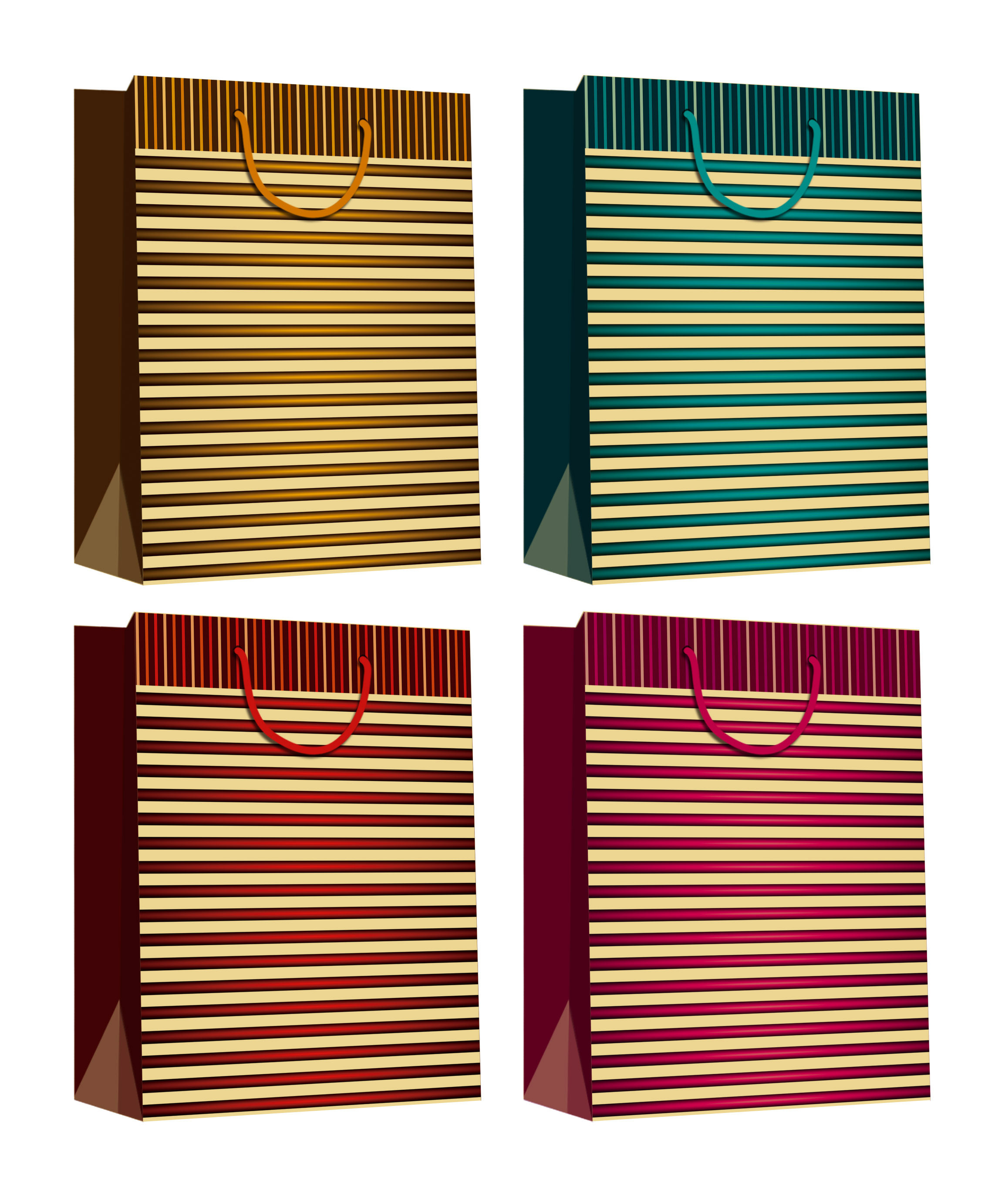 Custom Design Printed Shopping Kraft paper bag