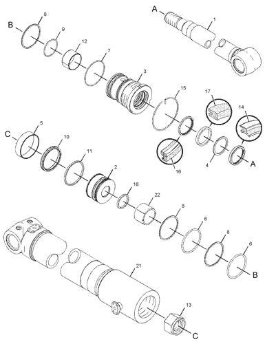 2987702 CYLINDER GP-BOOM Parts scheme