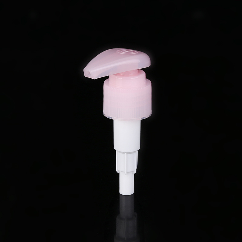 24/410 Ribbed Lotion Pump for Liquid Dispenser in Pink Color