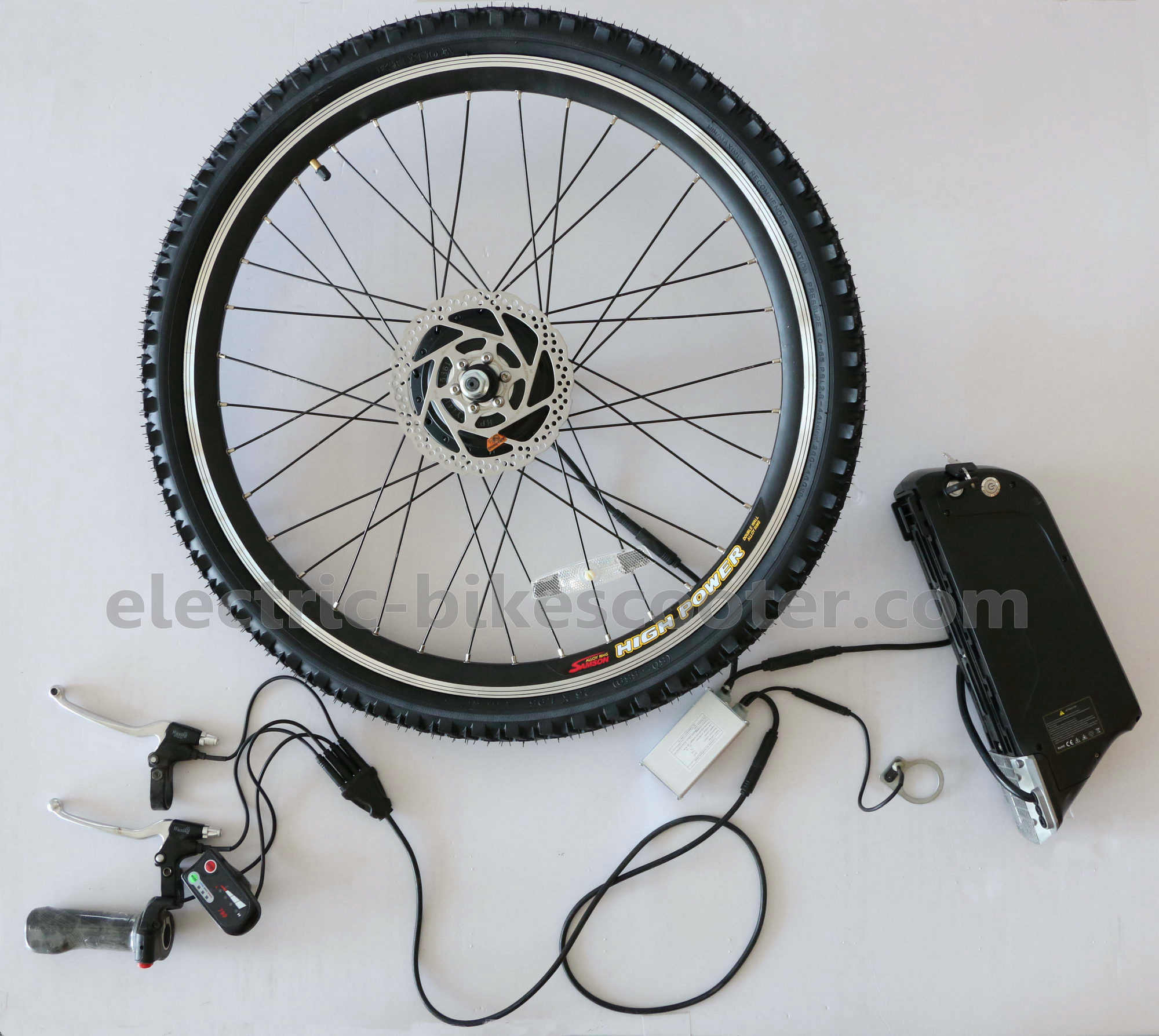 25km/H Ebike Conversion Kit 36V 250W 7.8Ah Lithium Battery With Waterproof Cables