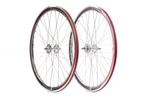 China 40mm Deep V Silver Alloy Road Bike Wheels 700C 32-40H wholesale