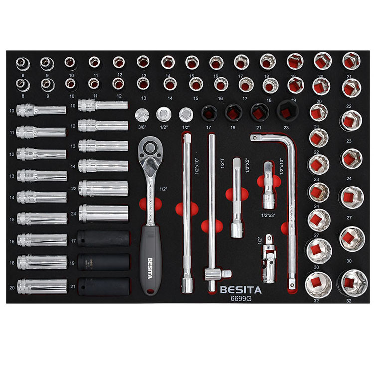 365pcs Tool Set Trolley 7 Drawer Trolley Movable For Garage Space Saving