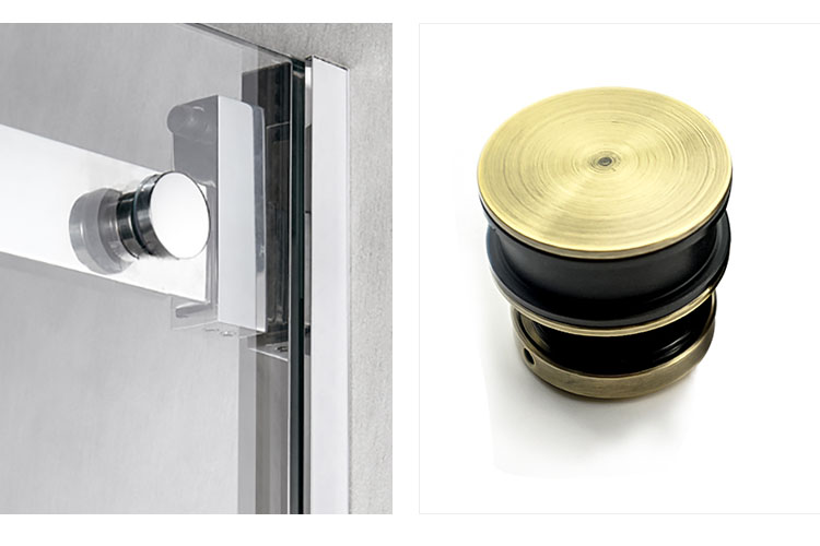 70MM Big Wheel 8-12mm Frameless Glass Sliding Doors Exterior Kit for Shower Room