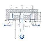 52mm 3 Hole Hot And Cold Water Faucet Contemporary