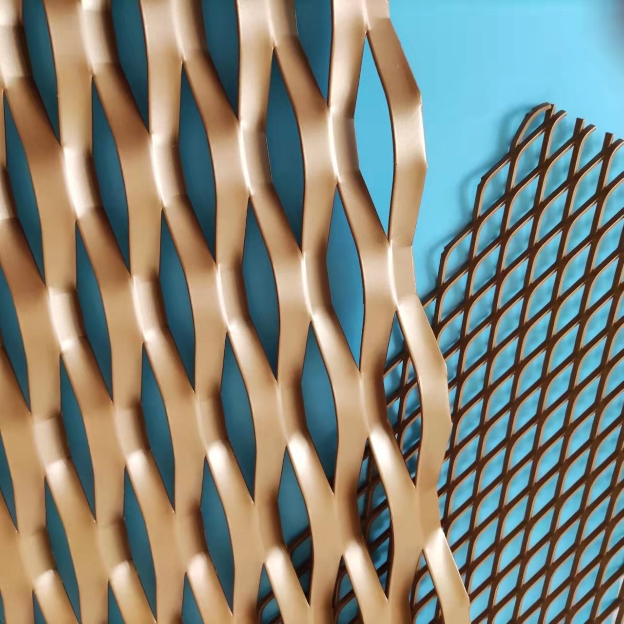 Decorative Aluminum 2mm Expanded Metal Mesh For Ceiling And Curtain Wall