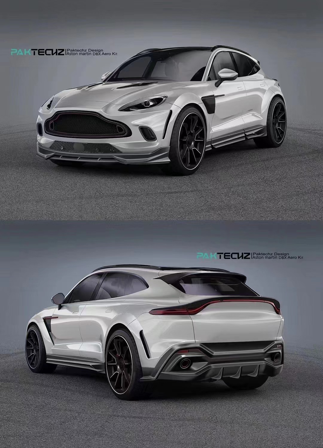 Auto Parts Dbx Body Kit Grey Front Lip Splitter Customized Hood Top Wing