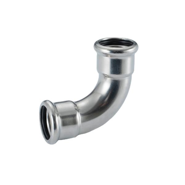 Plumbing Materials Stainless Steel Press Pipe Fittings M Profile 90 Degrees