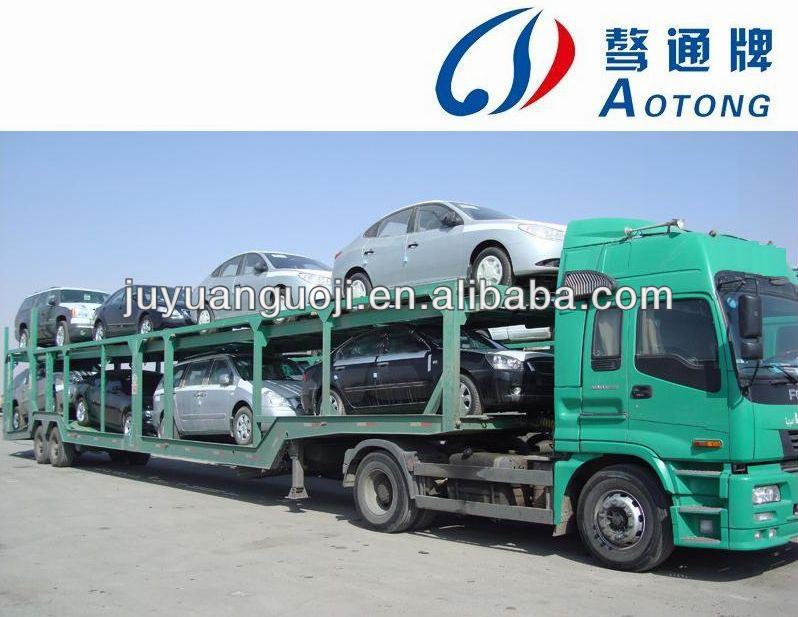 3 Axles Car Carrier Semi Trailer with Steel Material and 40000KG Payload