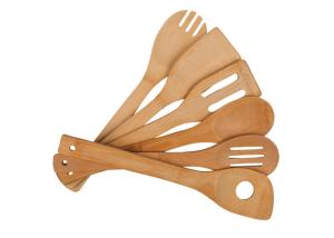 China Organic Bamboo Utensil Set Wooden Cooking Spoons and Spatulas Antimicrobial Kitchen Tools Bamboo Kitchen Supplies wholesale