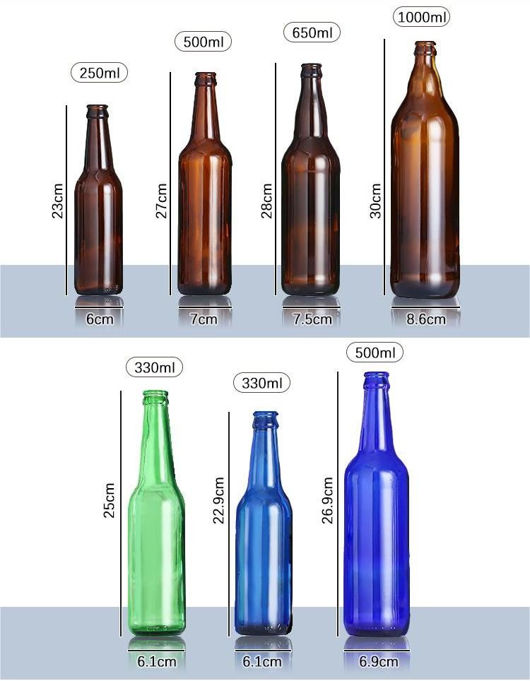 330ml Clear Soda Beverage Glass Bottle Carbonated Juice Glass Bottle With Crown Cap