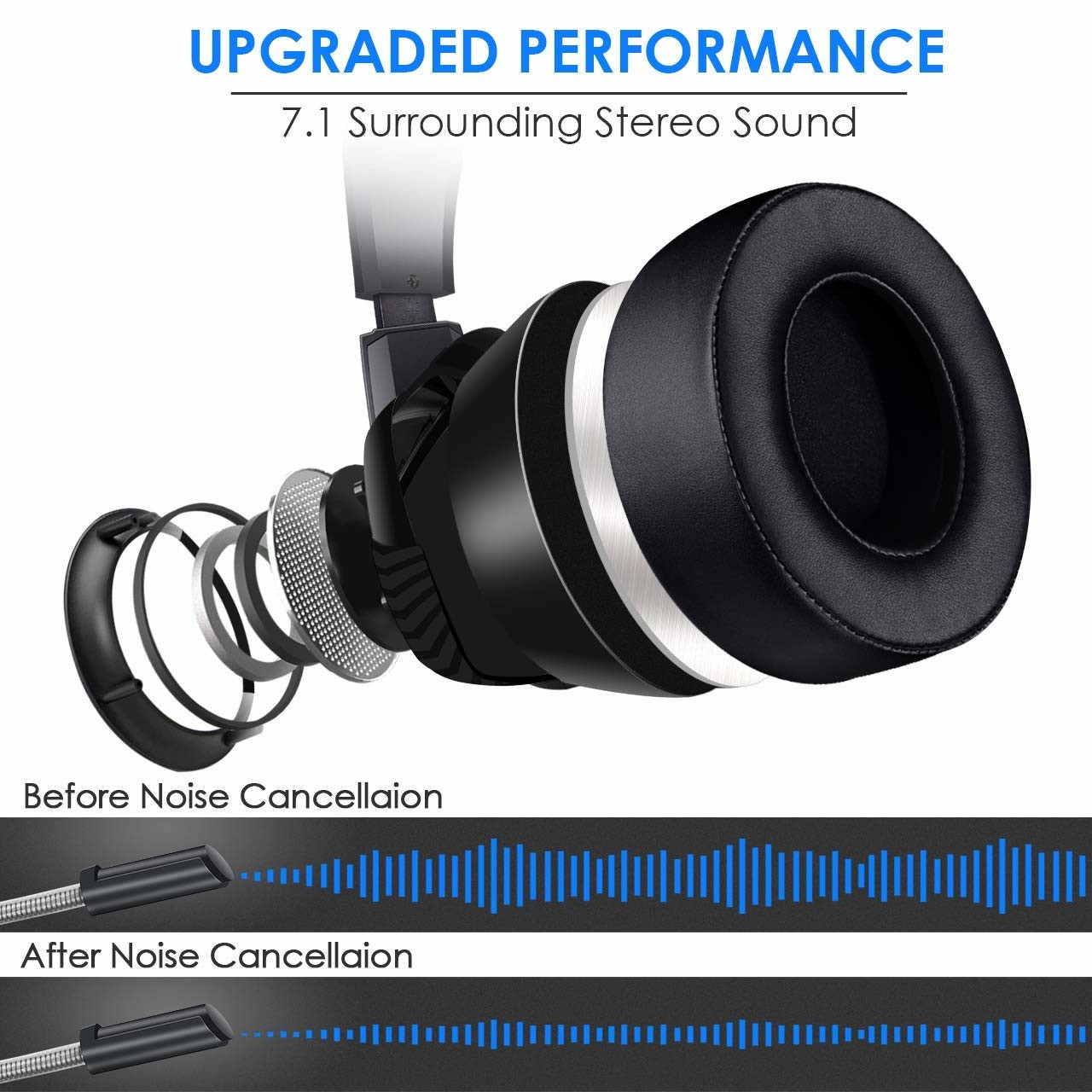 Bass DC5V 2.2m Onikuma K6 Gaming Headset For Computer