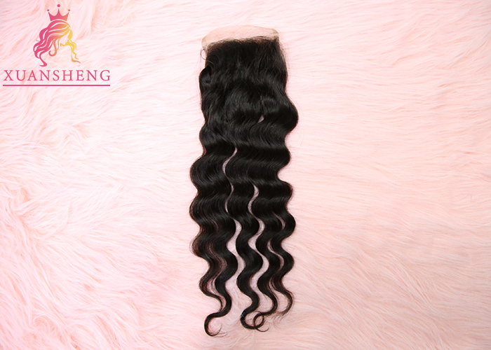 Swiss 4x4 Lace Closure Loose Wave Closure Human Brazilian Hair Weave
