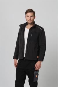 China Winter Microfleece Jacket Mens , Black cold weather work paka wholesale