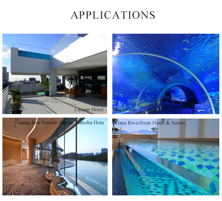 Villa Garden Acrylic Swimming Pool with High Light Transmission and 1.20g/cm3 Density