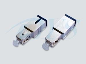 China SC Male to Female Fiber Optic Attenuator Blue / Green With Metal Housing wholesale