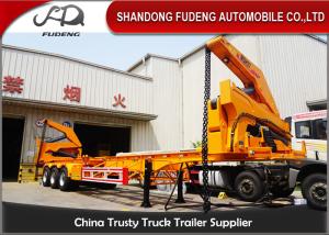 China 37000kg Lift Self Loading Trailer 40ft Dimension Mechanical Suspension wholesale
