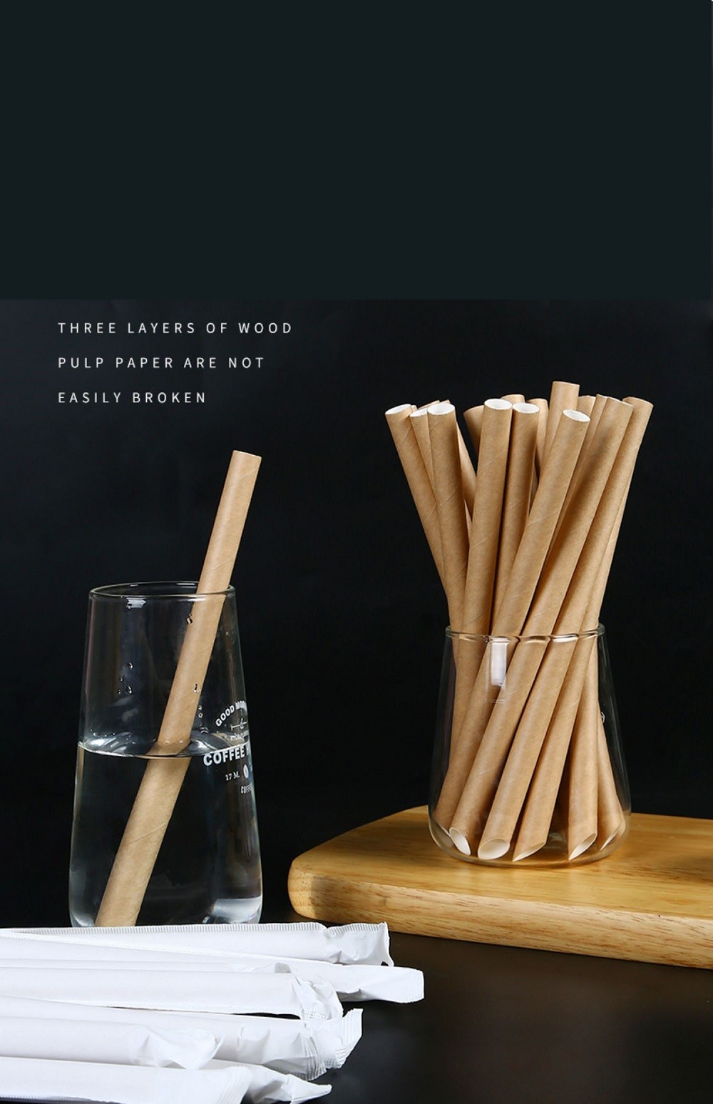 Biodegradable Paper Straws Extra Durable Disposable Eco Friendly Paper Straws