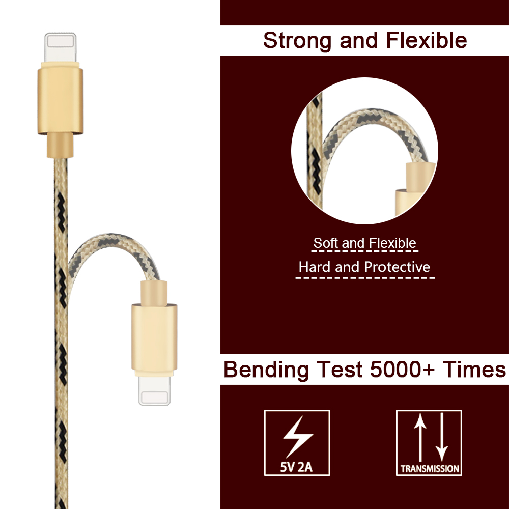 1 3 Meter Apple Certified Charging Cable Iphone 5 iPad iPhone X 2A Charger