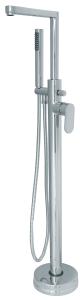 China Polished Freestanding Brass Bath Taps , Bathtub Shower Mixer Faucet wholesale
