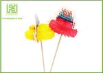 Baby Shower Umbrella Cake Topper , Multi - Colored Flag Cupcake Toppers